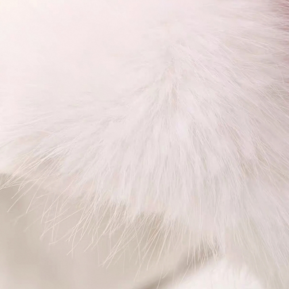 Hello Kitty Inspired Fuzzy Hat with Red Bow & Pom-Poms - Picture 5 of 10